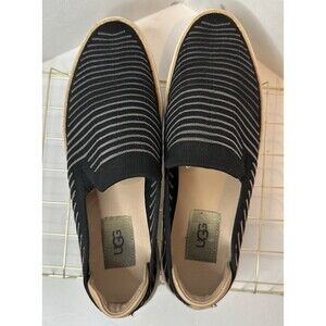 UGG Sammy Breeze Slip On Trainers Black Sneakers Womens Size 7.5